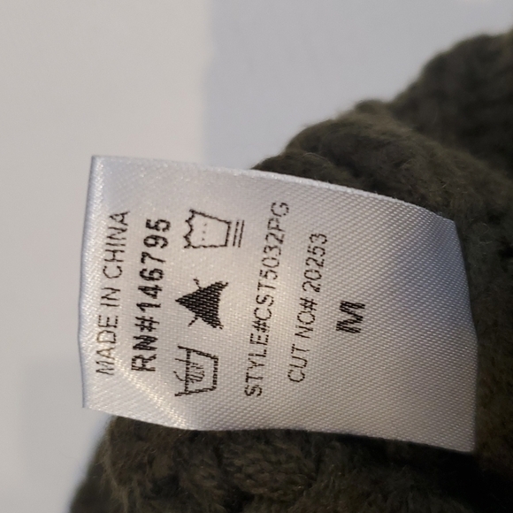 4Sienna Sweater Chunky Waffle Knit Green Medium - Picture 6 of 12